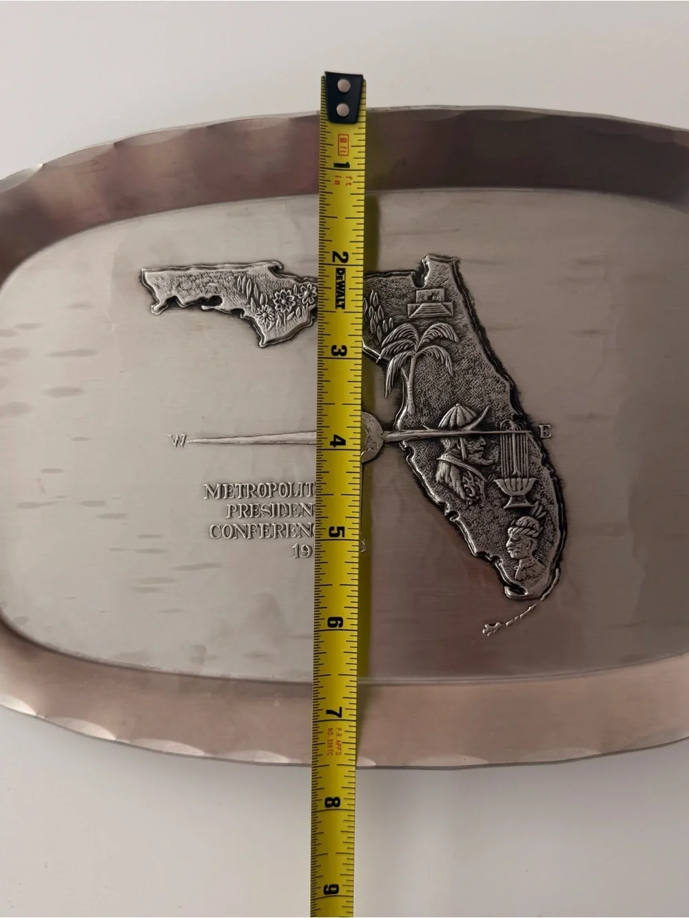 Vintage Metal Plate Metropolitan President's Conference 1972
